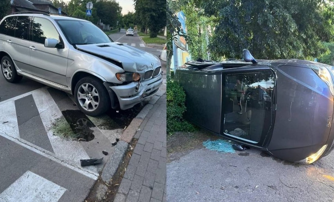 У Чернігові через п'яного водія перекинулося авто