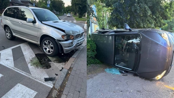 У Чернігові через п'яного водія перекинулося авто