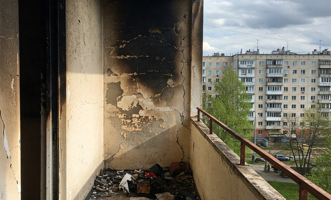 У Чернігові сталася пожежа на балконі багатоповерхівки