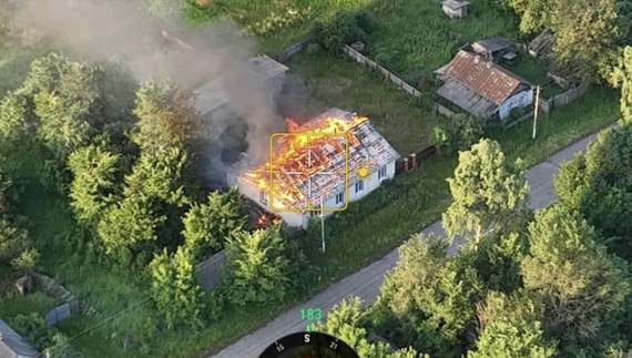 Пожежа у селі Семенівської громади. 29 червня 2025 року. Фото джерела ЧЧ