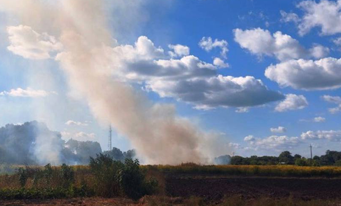 Жінка обгоріла, бо траву підпалила