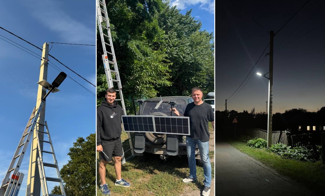 Єдине джерело зовнішнього освітлення: у селі встановили 45 сонячних ліхтарів