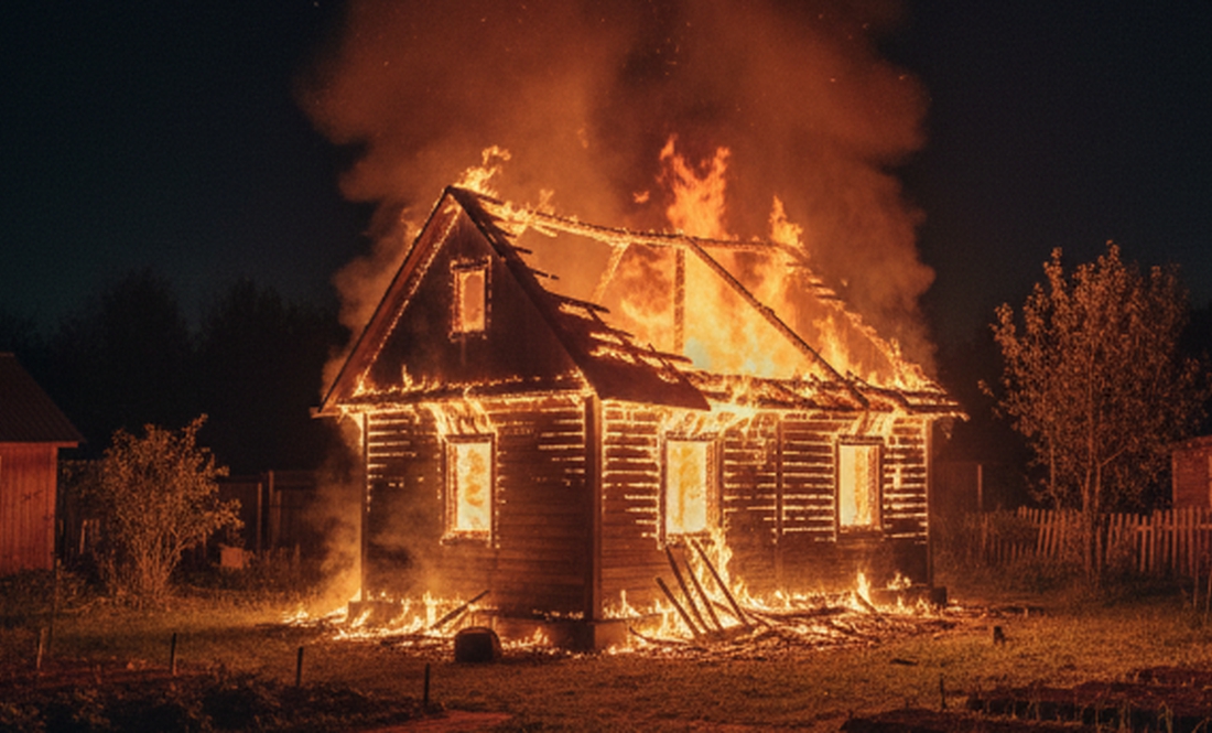 У Чернігові згорів дачний будинок у садовому товаристві