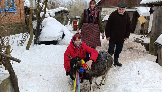 Жінка з Чернігівщини віддала козу Майку за донат для військових
