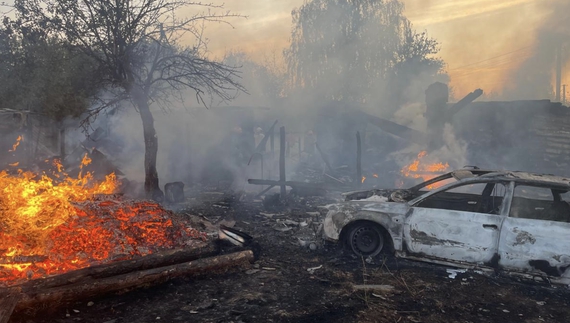 У чотирьох селах Чернігівщини - пожежі та пошкодження через ворожі обстріли
