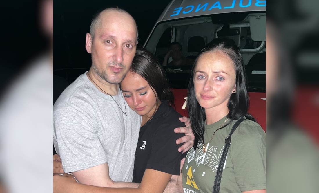 Обмін. Перші хвилини зустрічі Євгена Вовка з дружиною Юлею і донечкою Міланою