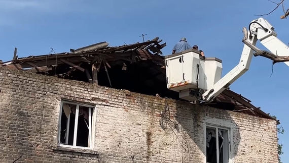 У громаді показали, якої шкоди наробив російський безпілотник вночі