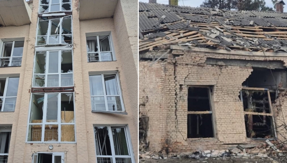 Лікарня у Семенівці після обстрілу. 25 квітня 2026 року