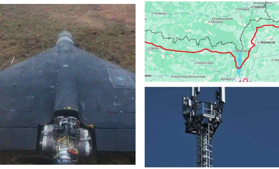 Російські «герані» летять на Чернігівщину за допомогою білоруських станцій мобільного звʼязку