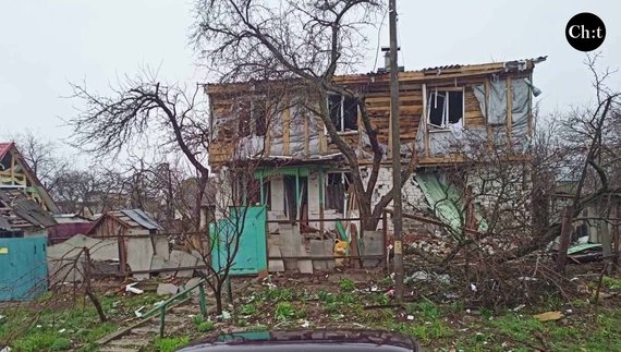 Розбитий будинок родини Юрченків у 2022 році