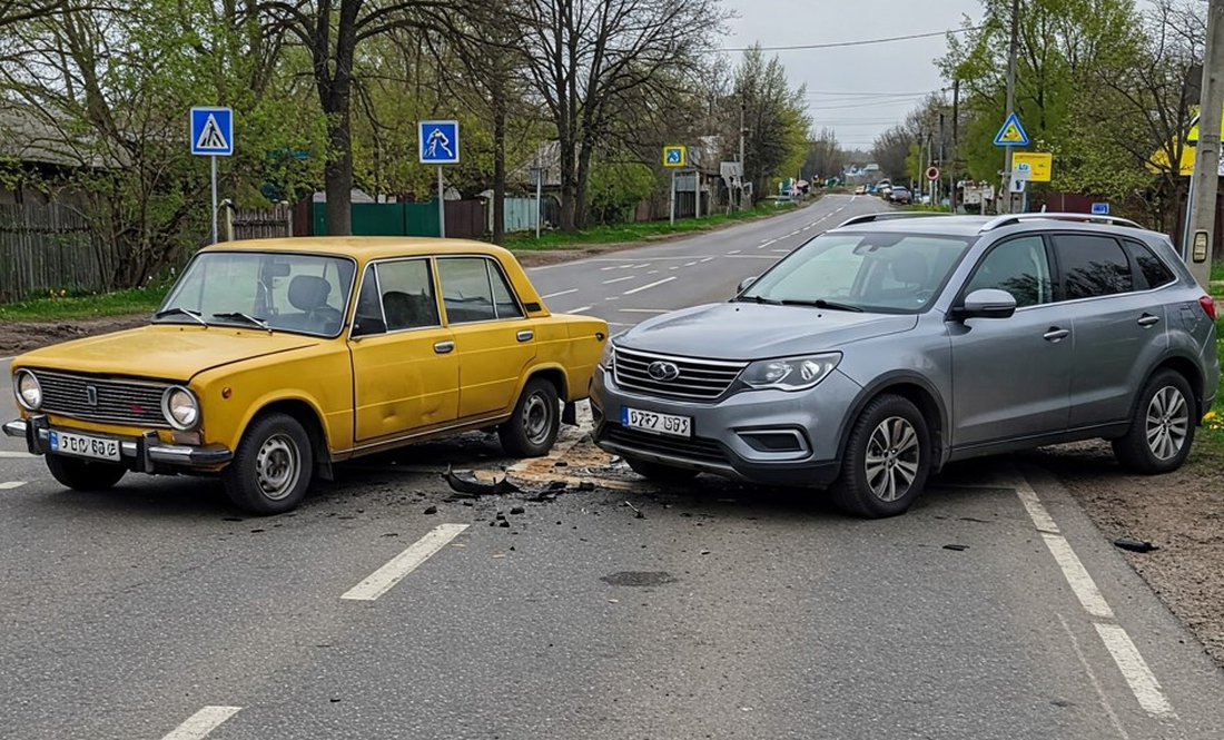 ДТП на Чернігівщині: зіткнулися "Жигулі" та "китаєць"