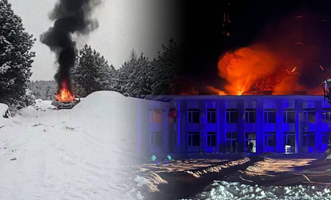 Російські дрони знищили автівки й будинок культури на Чернігівщині