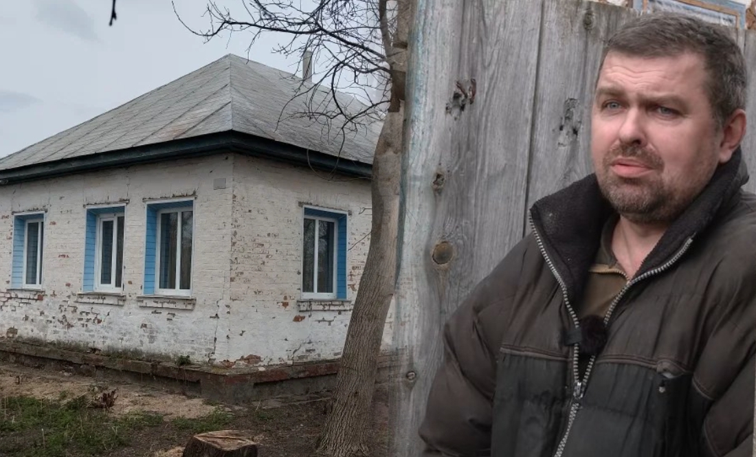 Роман Камлик з трьома дітьми й козами переїхав у нову хату подалі від обстрілів
