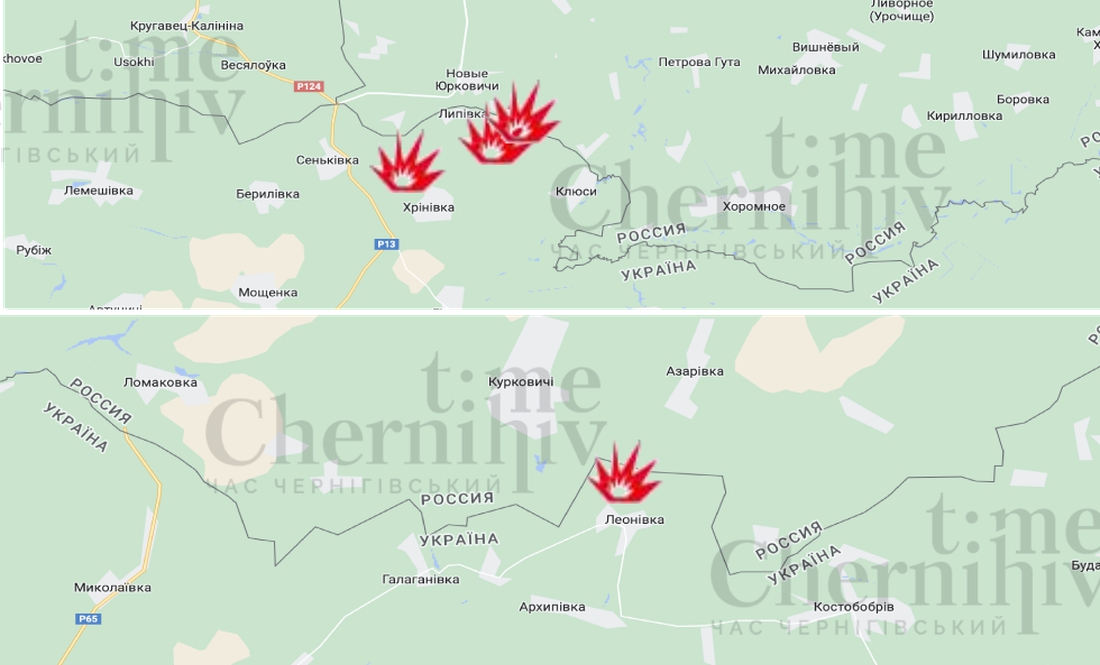 Майже 50 вибухів: росіяни чотири рази відкривали вогонь по прикордонню Чернігівщини