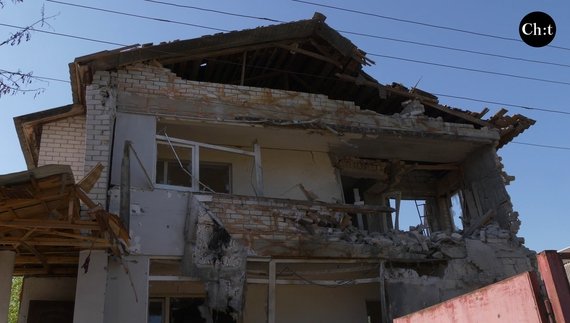 Після удару в будинку почалася пожежа