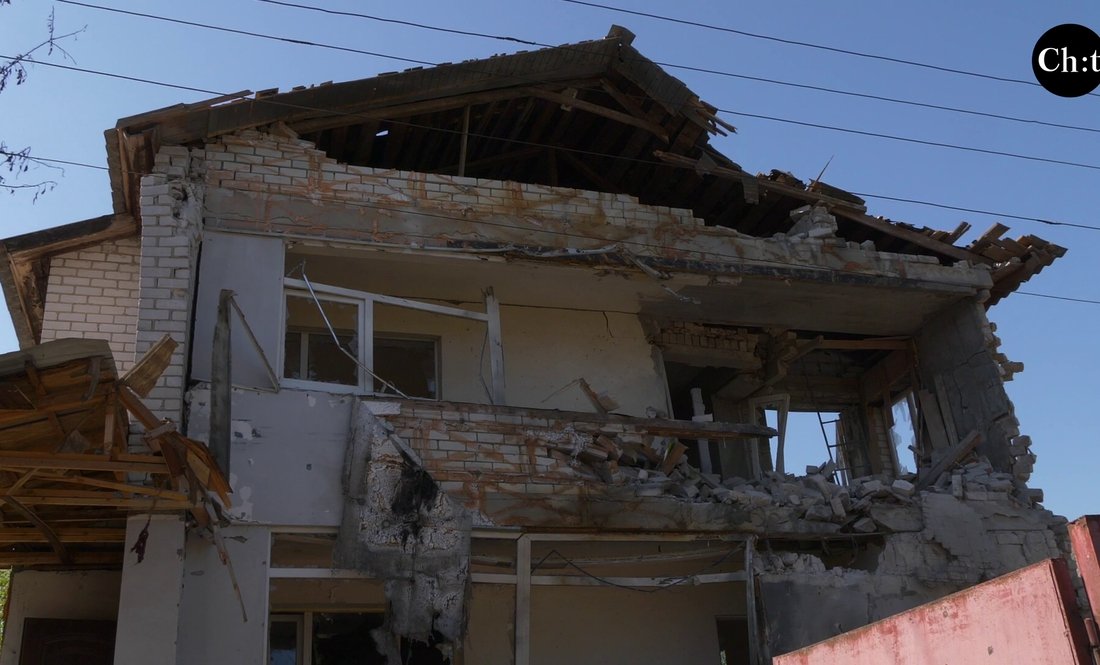 Після удару в будинку почалася пожежа