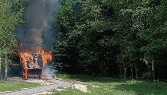 У Корюківській громаді горів рекреаційний пункт, відкритий торік