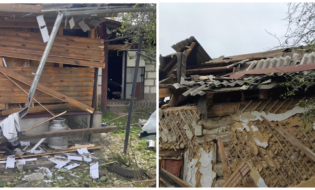 Зруйновані будинок після влучання російського дрона. Новгород-Сіверський район. 13 вересня 2025 року