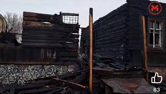 Згоріла будівля "Волонтерів Менщини"