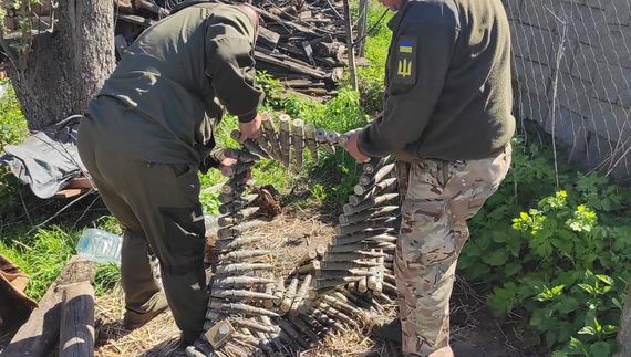 Під Черніговом знайшли схрон російських боєприпасів