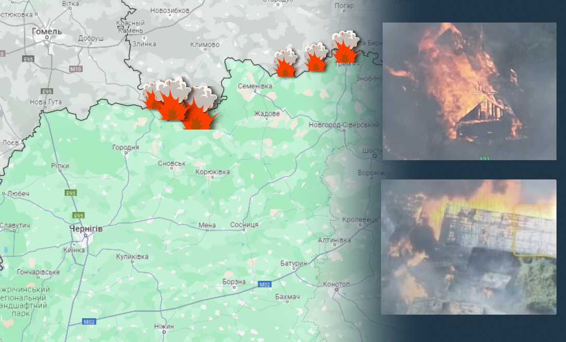 Горів ліс та будинки: росіяни 12 разів обстріляли прикордоння Чернігівщини