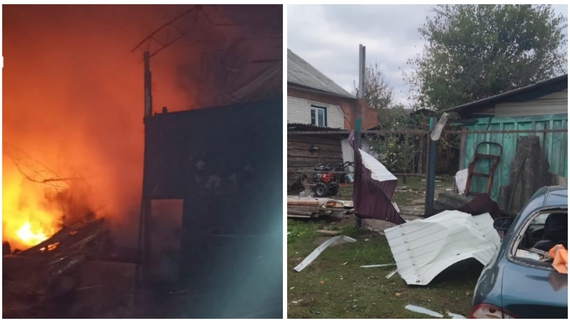 Пожежі та руйнування у Новгороді-Сіверському після обстрілів. 16-17 жовтня 2025 року