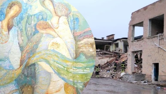 Цікава знахідка у Чернігові: у руїнах розбомбленої школи знайшли вцілілу цінну картину