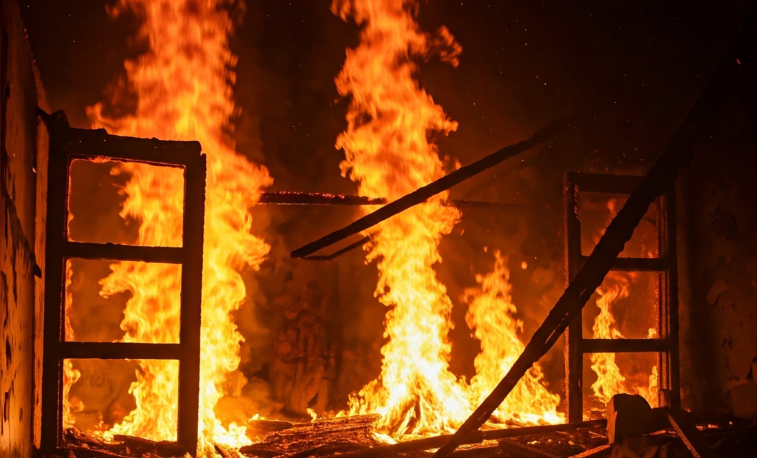 Дві пожежі за годину в Прилуках: одна забрала життя