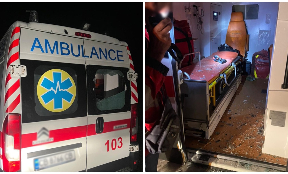 На Чернігівщині 19 вересня ворог атакував авто "швидкої": поранені медики. Фото Нацполіція