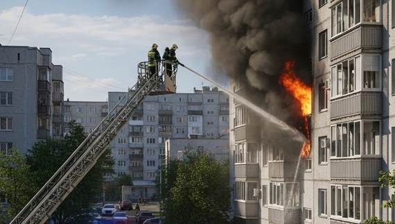 У чернігівській дев’ятиповерхівці горіла квартира — жінка отримала опіки