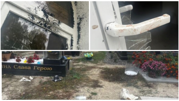 Розбили янгола і підсвічники на могилах військових