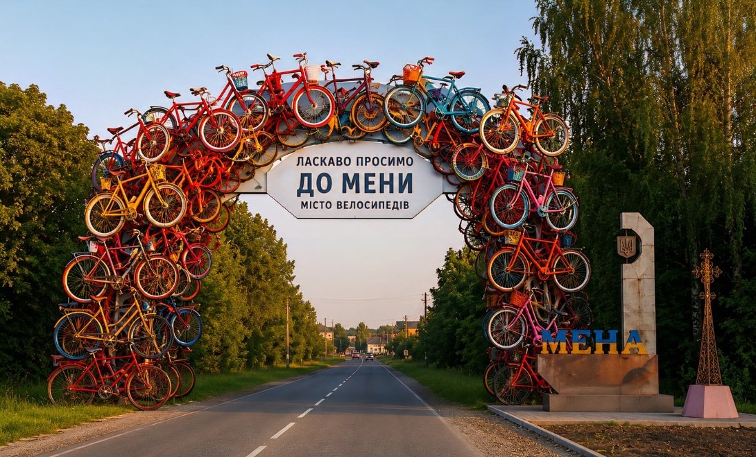 У Мені збирають 300 велосипедів - на інсталяцію