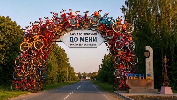 У Мені збирають 300 велосипедів - на інсталяцію