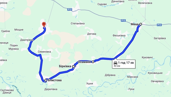 Дорога на Чернігівщині: ями глибокі, узбіччя розбите, об’їхати нема куди