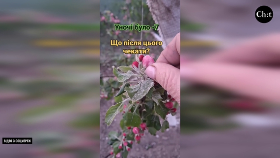Температура знижувалася до 7-8 морозу