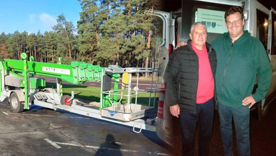 Громада отримала від німецьких партнерів причіп із вишкою