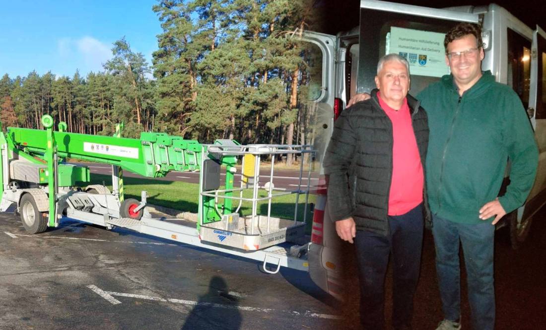 Громада отримала від німецьких партнерів причіп із вишкою