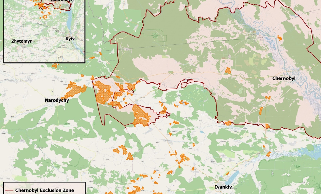 У Чорнобильській зоні відчуження горять ліси: чи є загроза Чернігівщині?
