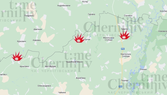 Ситуація на кордоні Чернігівщини: три обстріли за добу і поранена людина