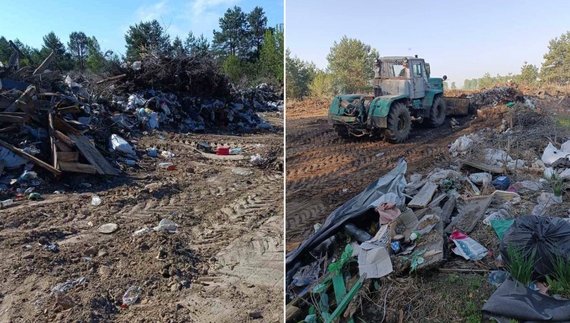 У прикордонному селі назбирали вісім причепів сміття