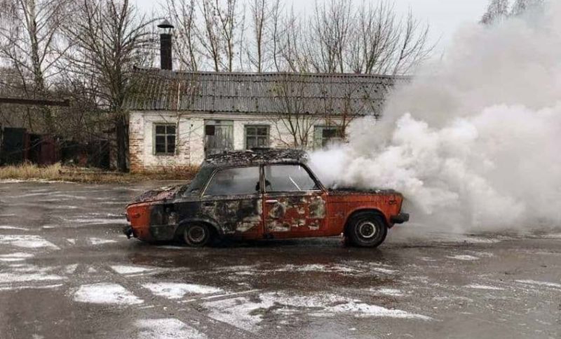 У селі під Черніговом згорів автомобіль