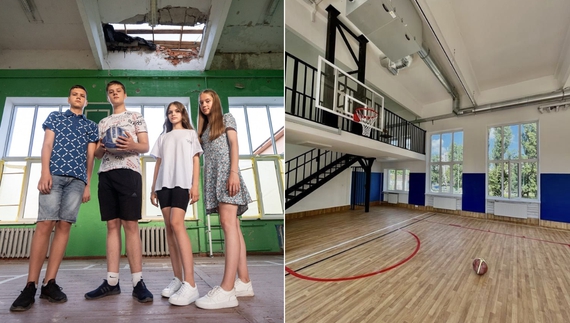 У Чернігові відновили спортзал 20-ї школи. Допоміг легендарний баскетболіст і тайванські донатори