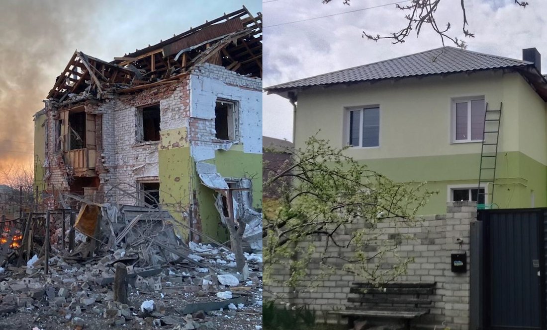 До і після. Будинок у громаді на Чернігівщині. Відремонтований за програмою еВідновлення