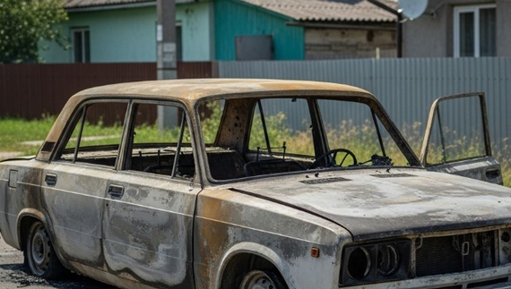 У селі поблизу Чернігова згорів автомобіль