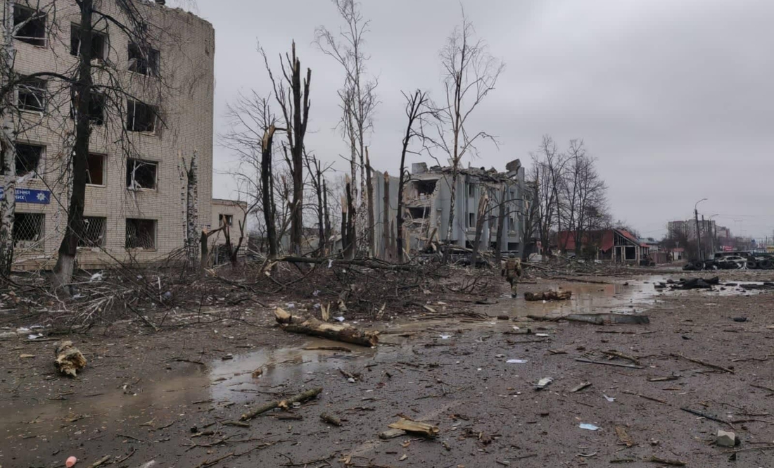 The Russian army is  bombing Chernihiv days and nights