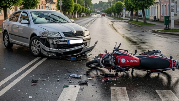 ДТП на Чернігівщині: водійка Škoda збила мотоцикліста