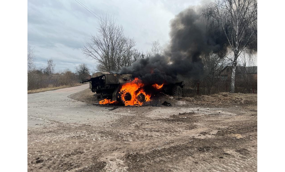 Збройні сили України показали потрощену ворожу техніку на Чернігівщині