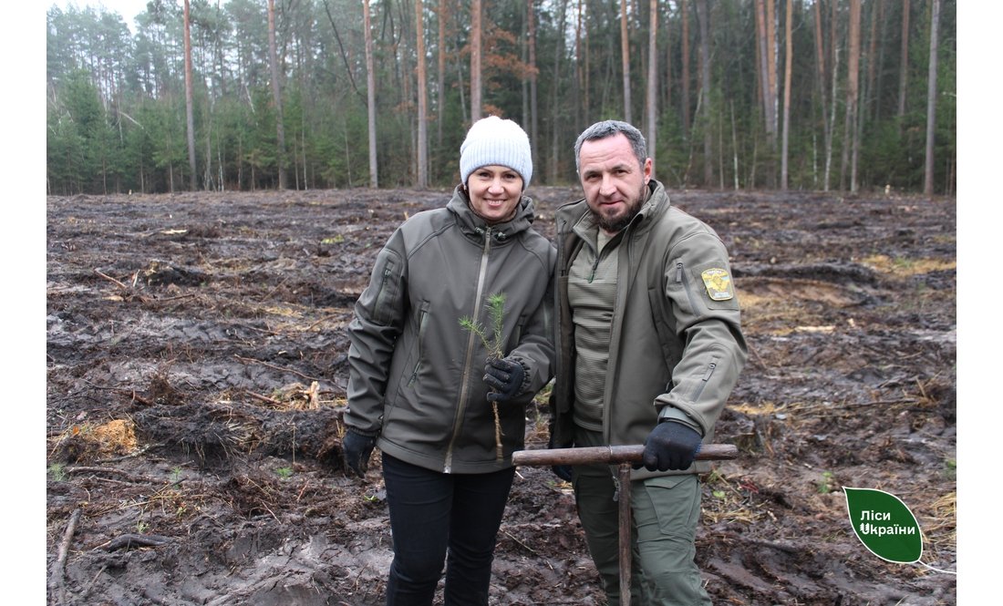 На честь загиблого воїна на Чернігівщині висадили ліс