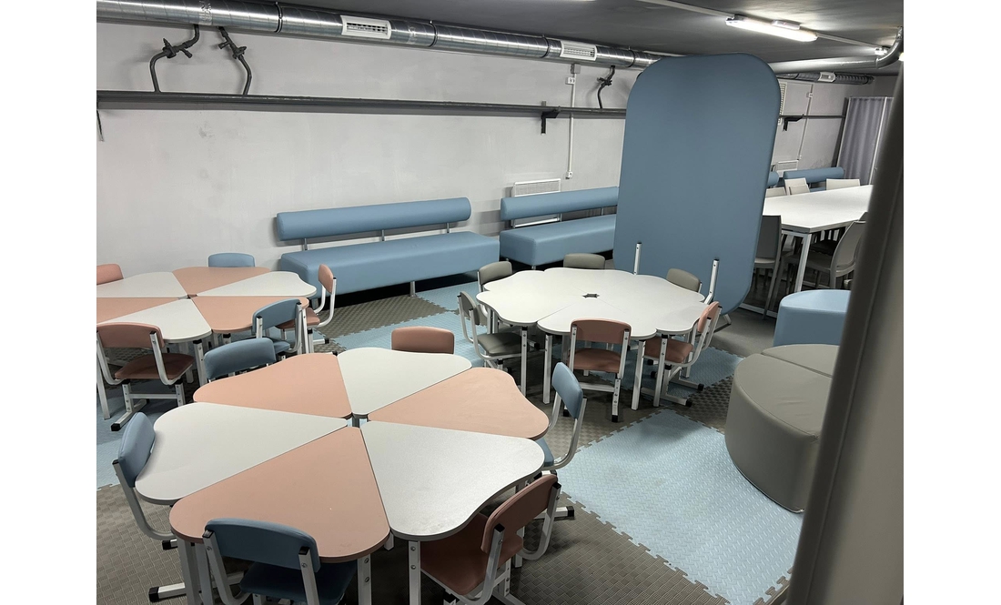 У громаді в місцевій школі показали сучасне укриття, яке зробили за сприяння першої леді