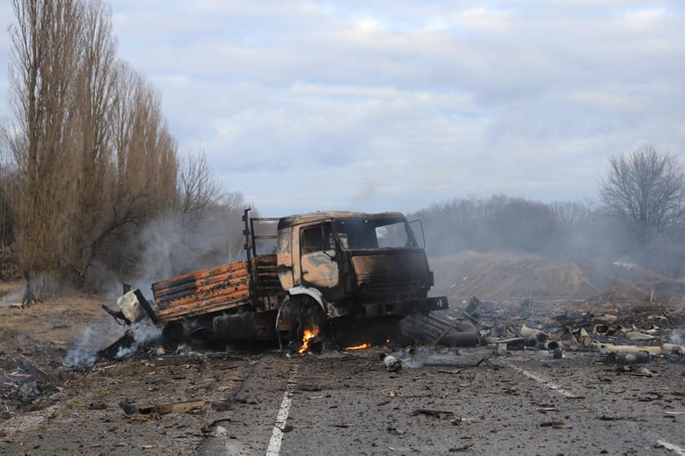 Генштаб показав як Тероборона на Чернігівщині громить техніку росіян
